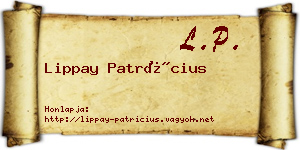 Lippay Patrícius névjegykártya